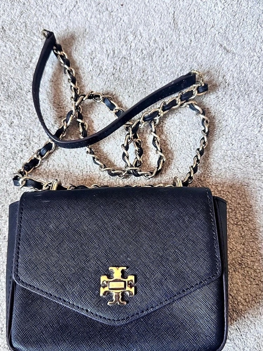 Tory Burch Robinson Chain Mini Bag Black Crossbody